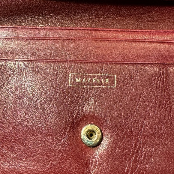 Vintage German Mayfair Supple Brown Leather Women’s Wallet Coin Purse Rare - Picture 10 of 11